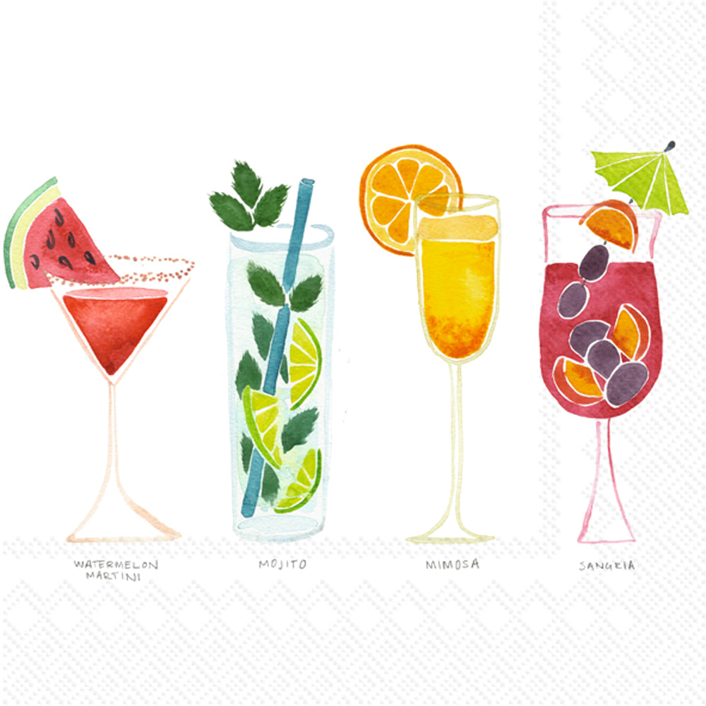 Summer Cocktails - Cocktail Napkins    