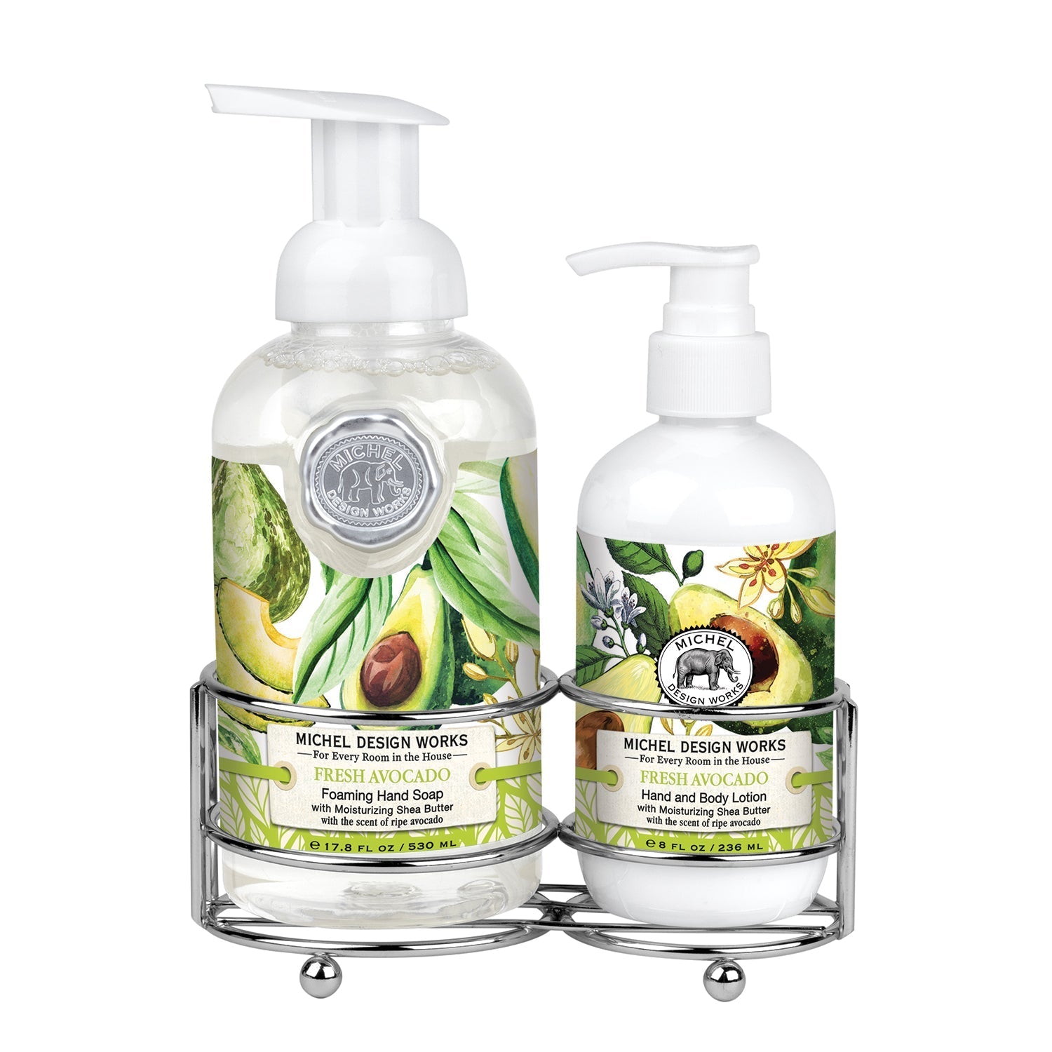 Fresh Avocado Handcare Caddy - Lotion and Foaming Hand Soap    