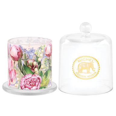 Porcelain Peony - Scented Cloche Candle    