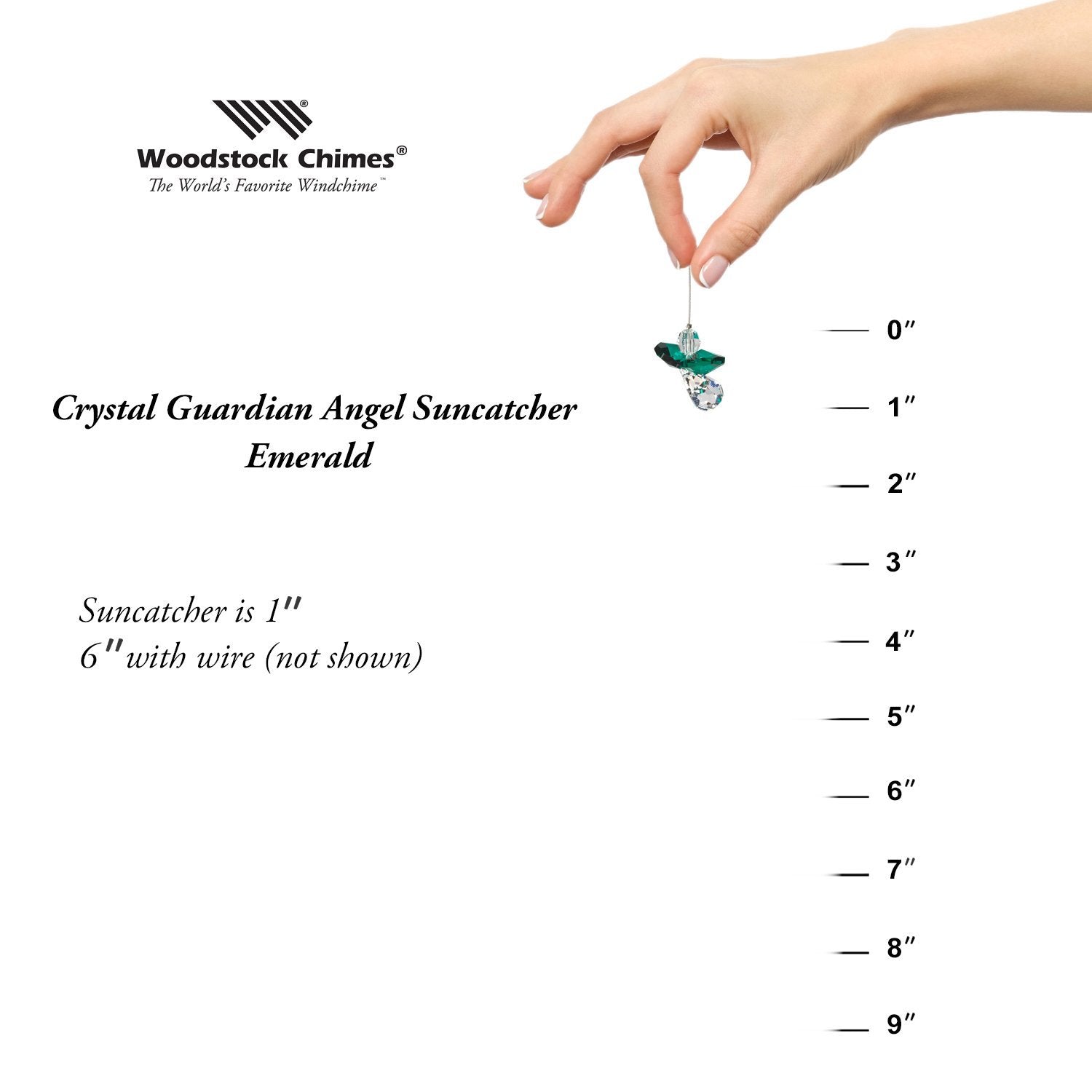 Crystal Guardian Angel - Emerald    