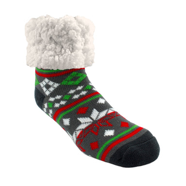 Christmas Grey - Original Size Pudus Slipper Socks    
