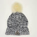 Chico Beanie with Pom and Small Patch BLK/WHT   