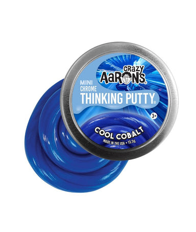 Crazy Aaron's Cool Cobalt - Mini Chrome Thinking Putty    