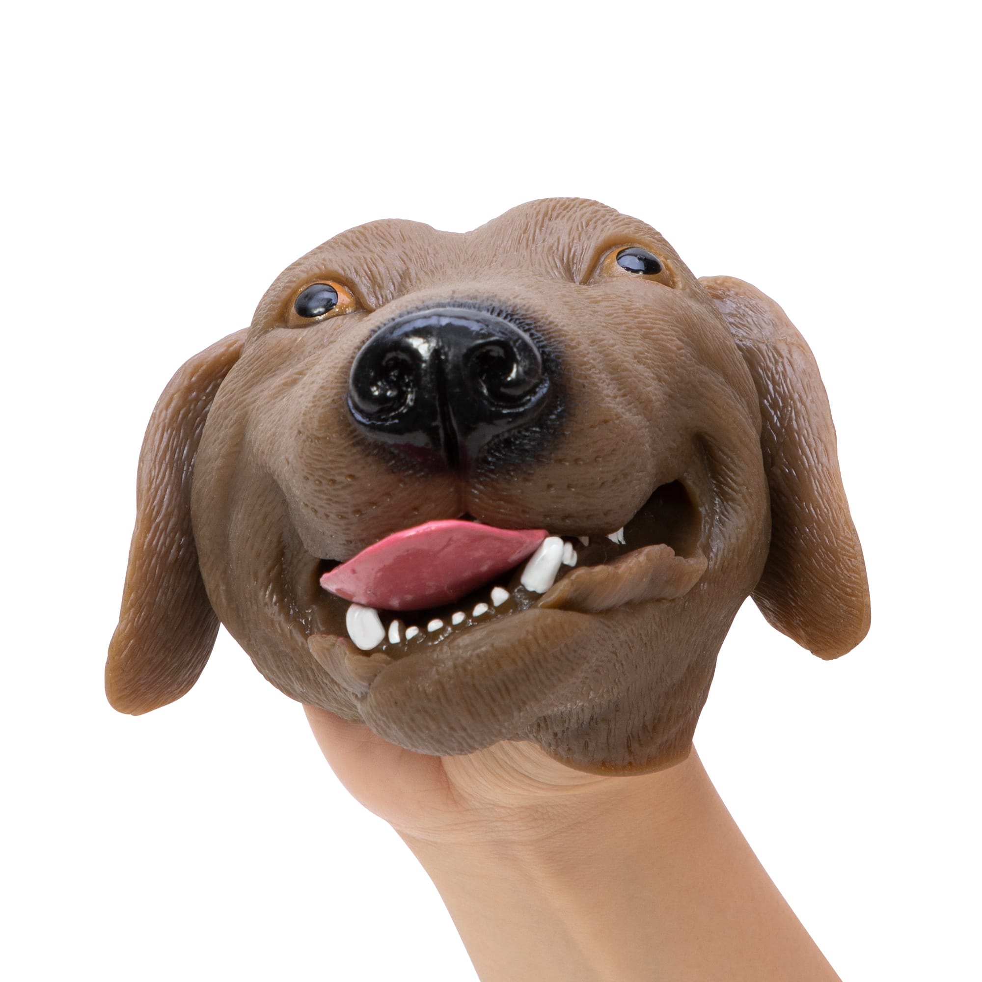 Dog Hand Puppet - Yellow, Brown or Black    