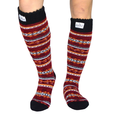 Tall Boot Socks - Autumn Red    