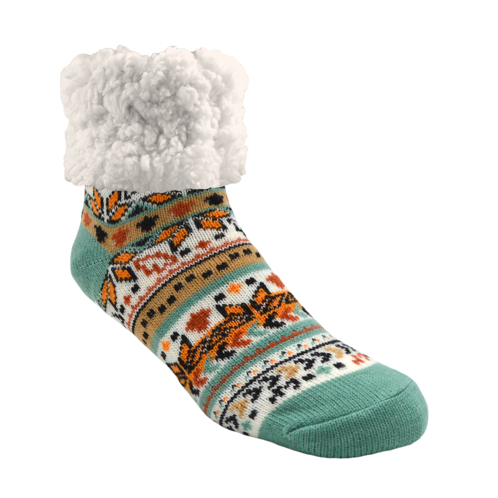 Autumn White - Original Size Pudus Slipper Socks    