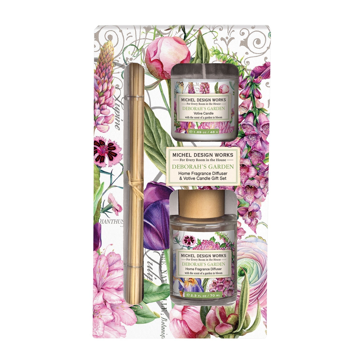 Deborah's Garden Home Fragrance Diffuser & Votive Candle Gift Set    