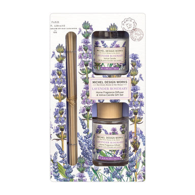 Lavender Rosemary Home Fragrance Diffuser & Votive Candle Gift Set    