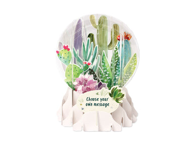 Cacti - Snow Globe Greeting Card    