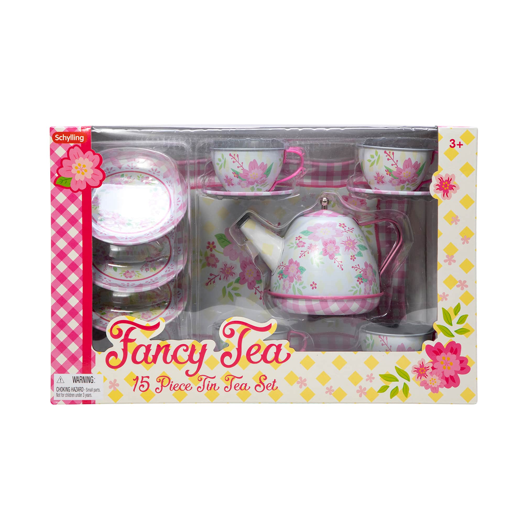Fancy Floral Tin Tea Set    