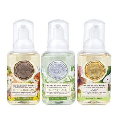 Set of 3 Foaming Hand Soaps - Bunny Hollow, Bunny Toile, Lapin    