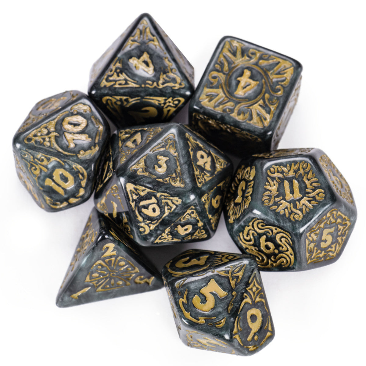Titan Dice - Nyx Smoke With Gold 25mm Polyhedral Dice    