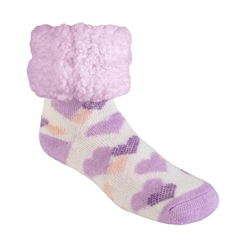 Classic Lavender Hearts - Original Size Pudus Slipper Socks    