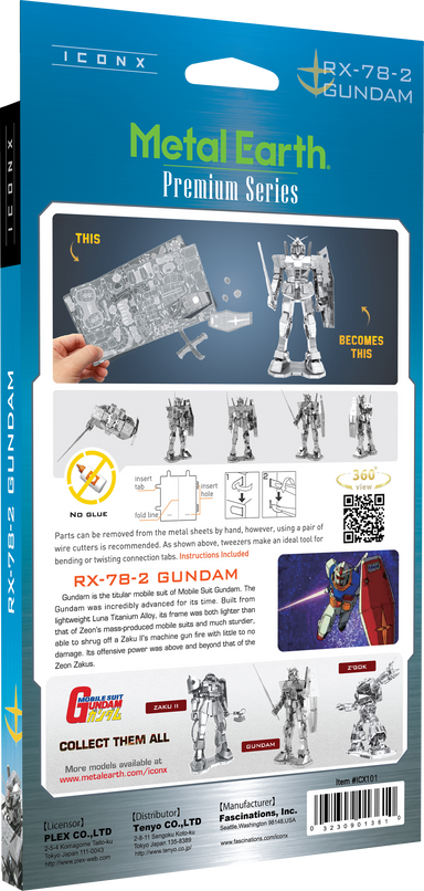 Metal Earth Iconx - RX-78-2 Gundam    