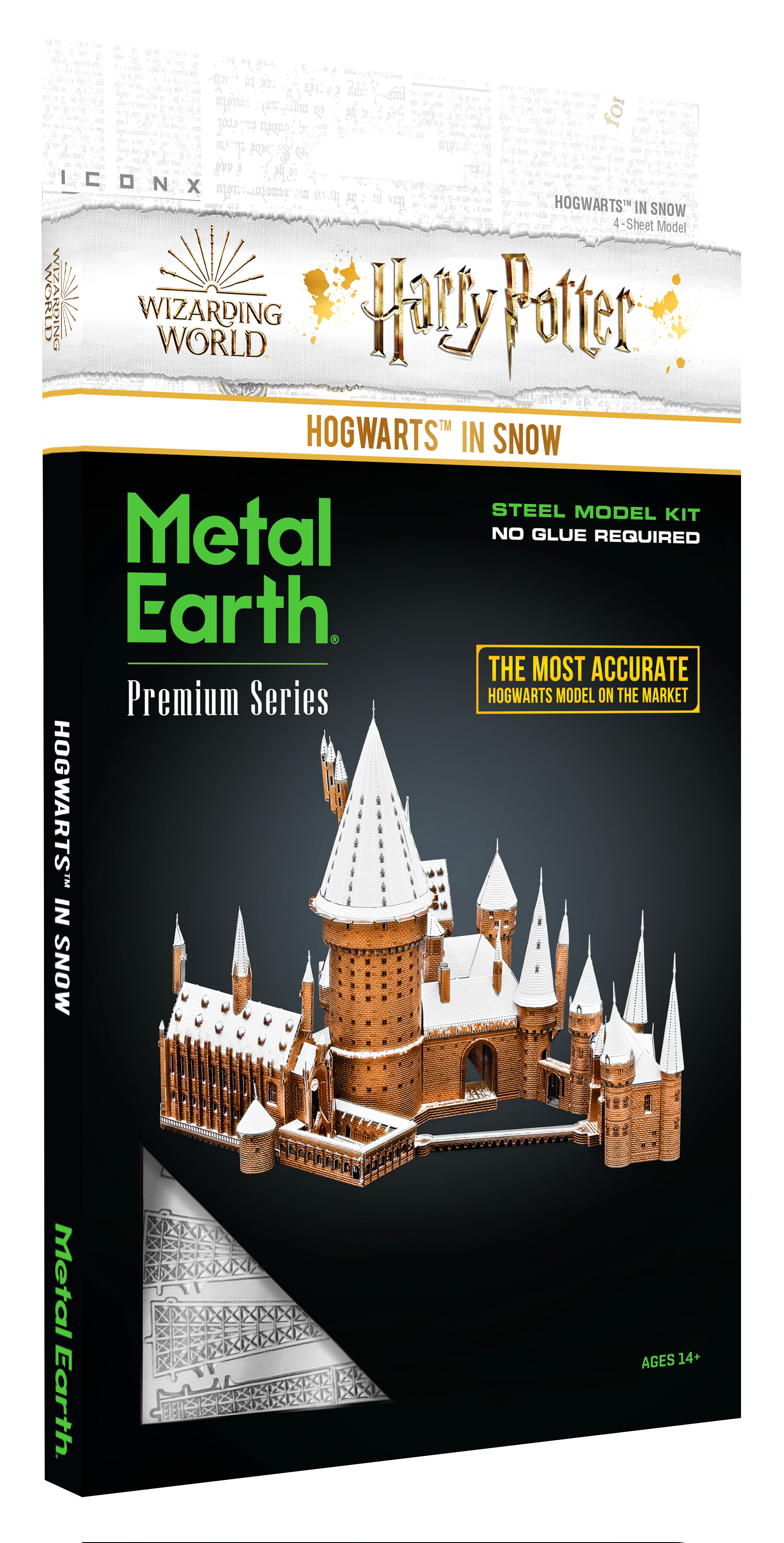 Metal Earth Iconx - Harry Potter Hogwarts In Snow    