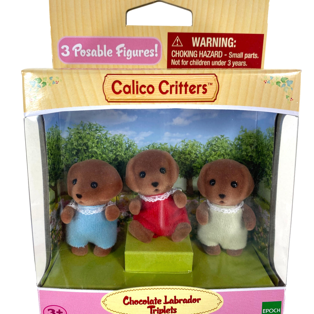 Calico critters hot sale chocolate lab triplets