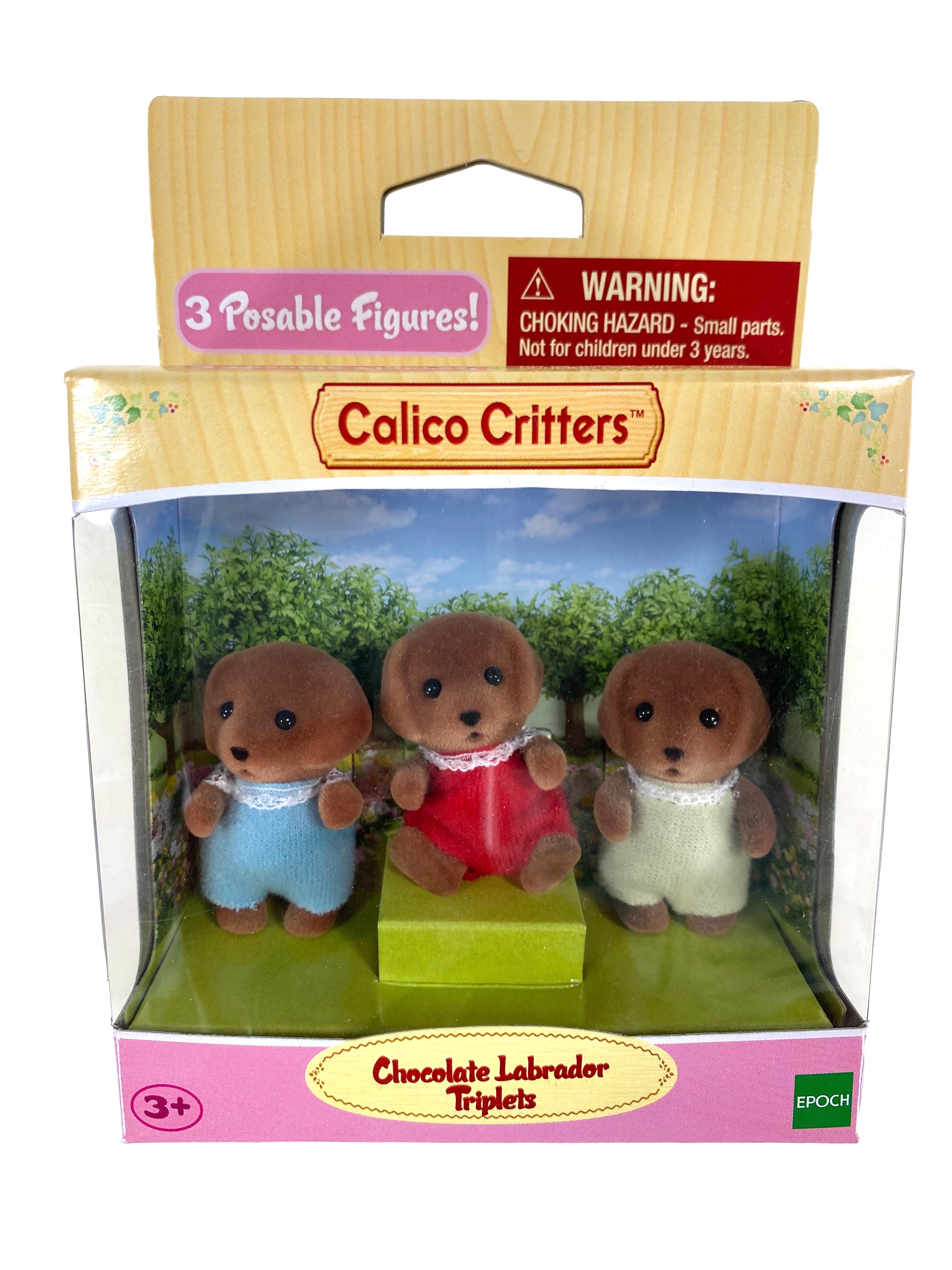 Calico Critters Chocolate Labrador Triplets    