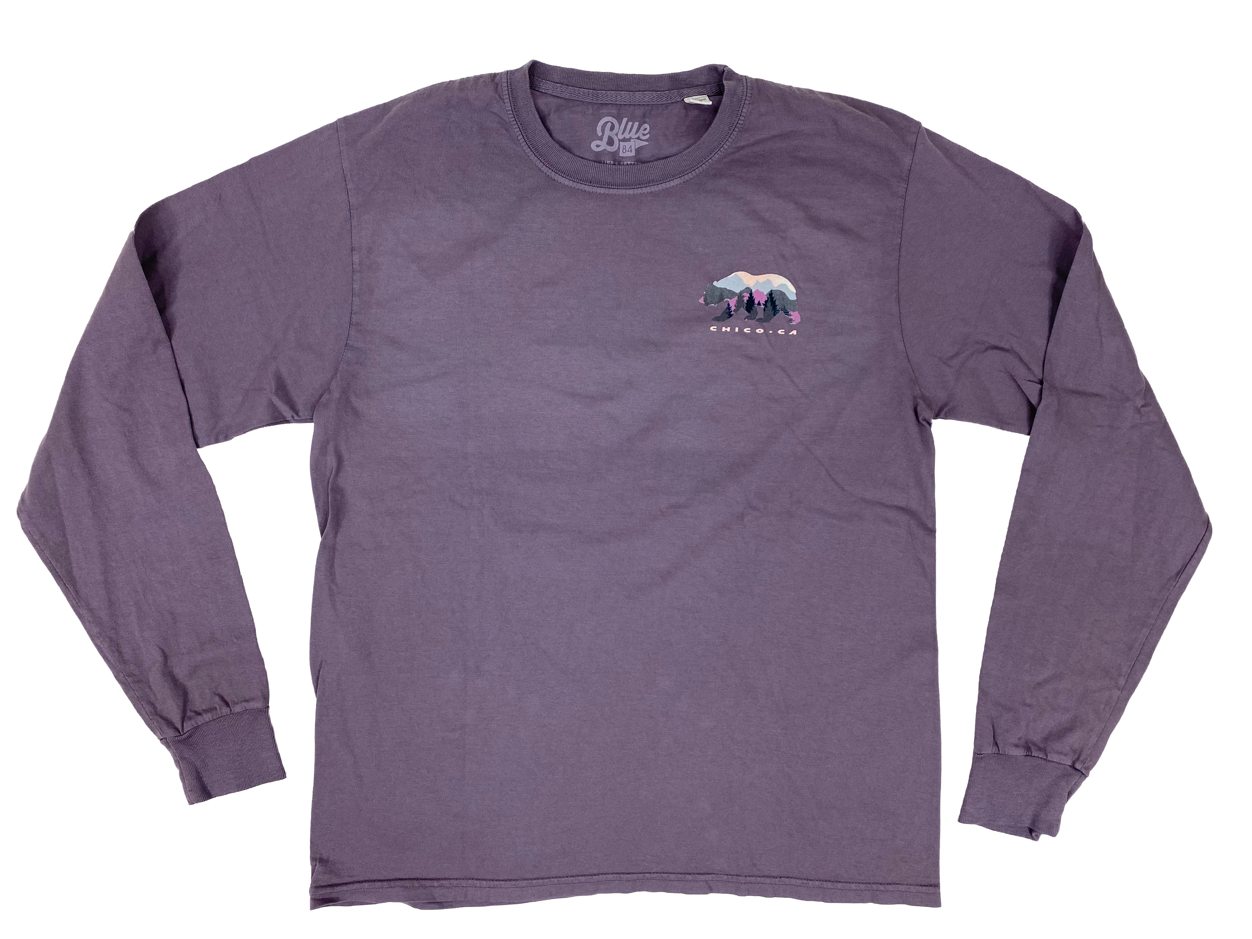 Hitchhiker Bear - Long Sleeve T-Shirt AMETHYST S  