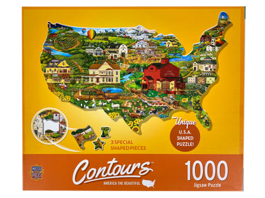 America The Beautiful 1000 Piece Contours Puzzle    