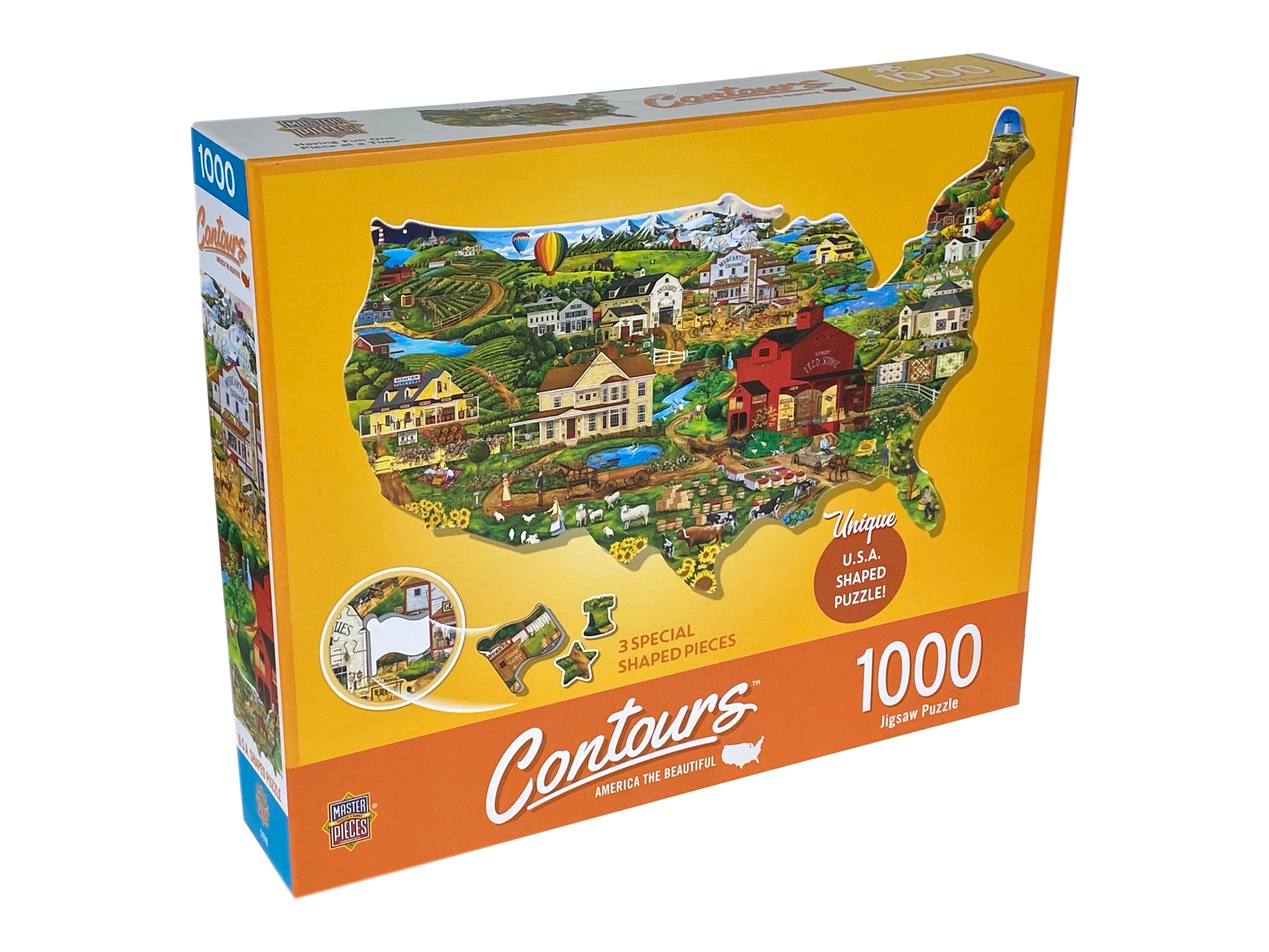 Contours Shaped - America the Beautiful 1000 Piece Puzzle By Art