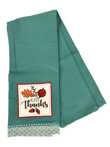 Design Imports Farm to Table Embellished Kitchen Towel Set of 4 - 9412404
