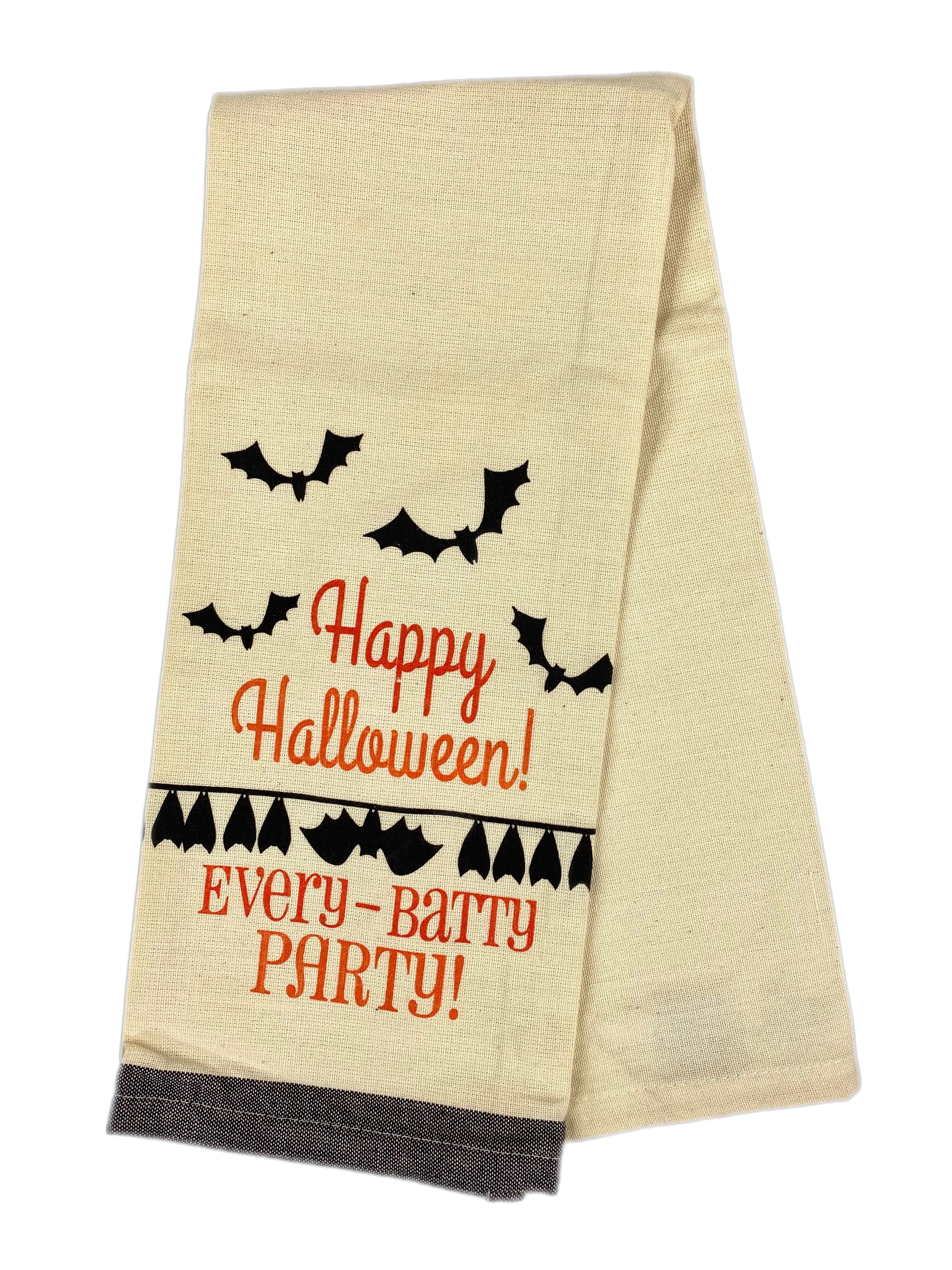 Happy Halloween! Every-Batty Party! Dishtowel    
