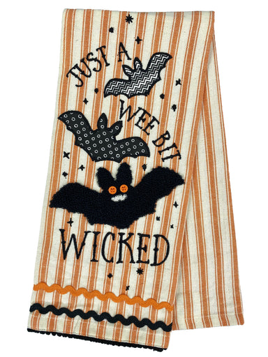 Just A Wee Bit Wicked - Embellished Dishtowel    