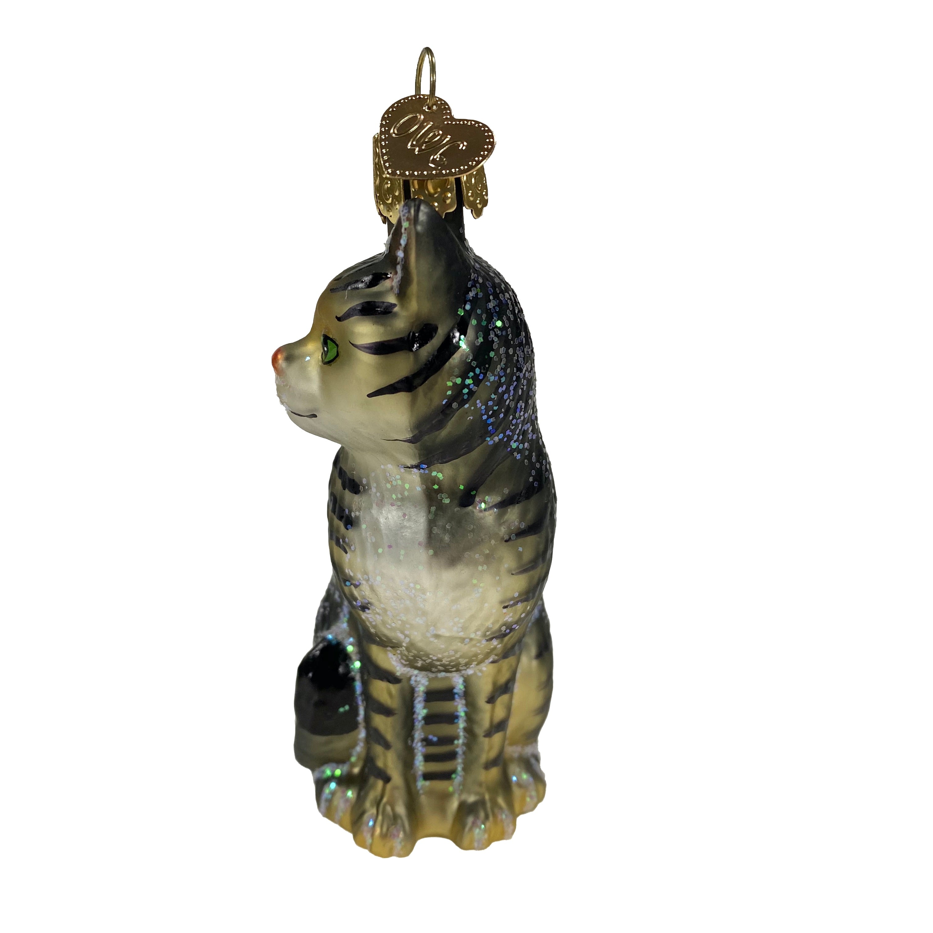 Old World Christmas - Grey Tabby Cat Ornament    