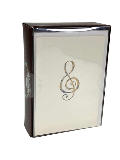 Boxed Notecards - Gold Treble Clef    