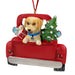 Yellow Labrador Retriever in a Truck Ornament