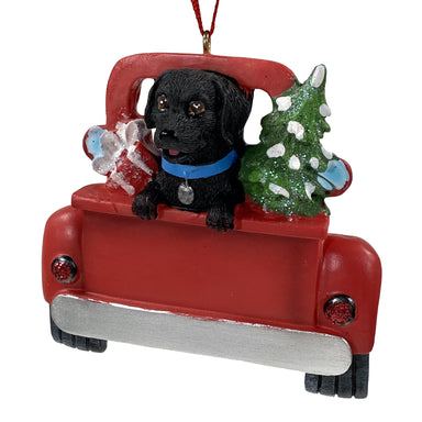 Labrador Retriever In A Truck - Black Lab    