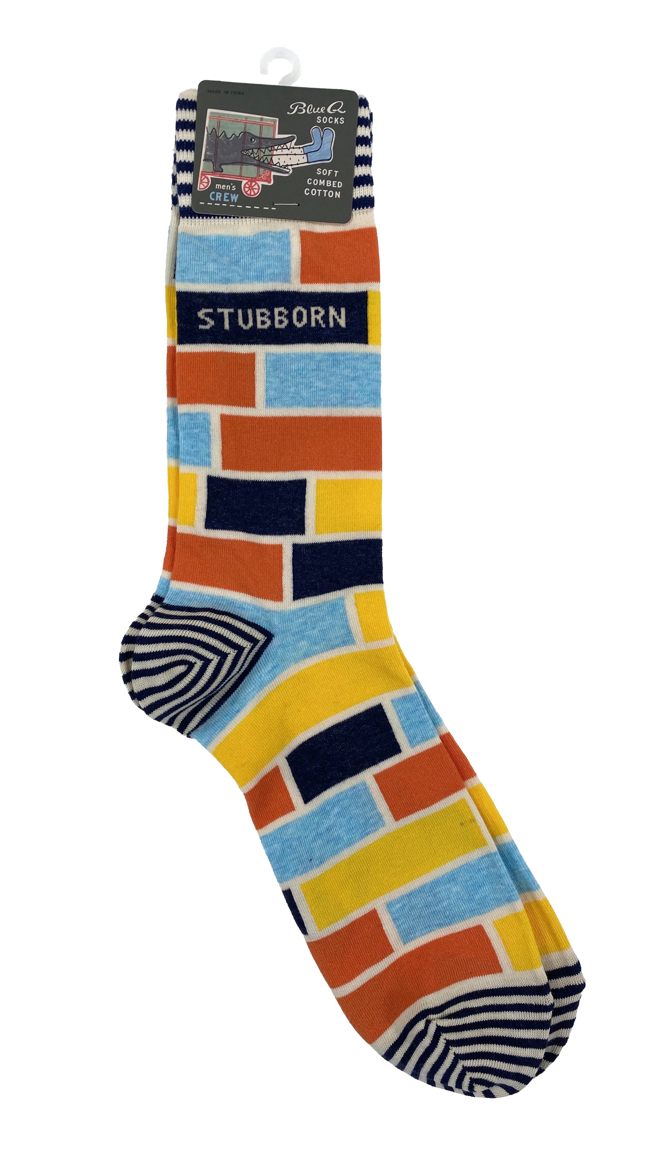 Blue Q Mens Crew Socks - Stubborn    