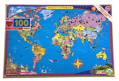 Map Of The World 100 Piece Puzzle    