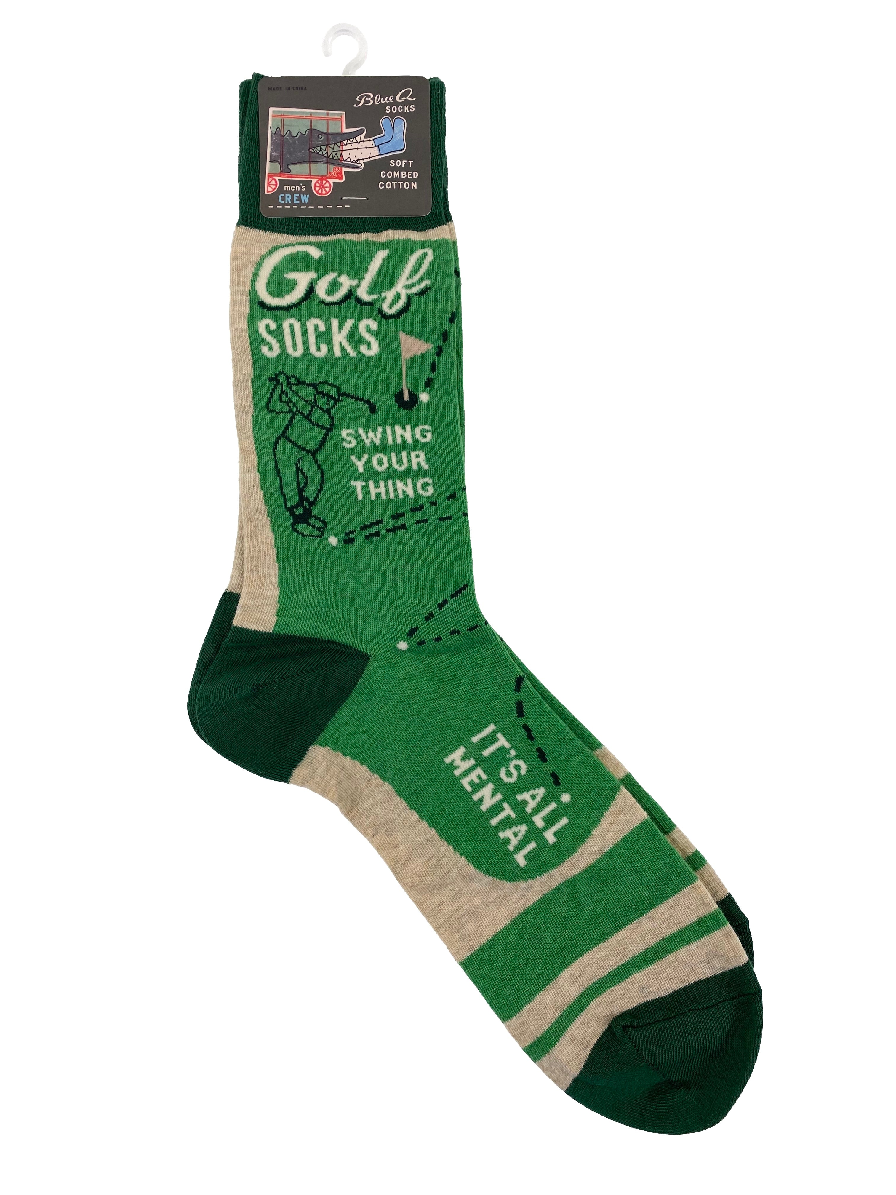 Blue Q Mens Crew Socks Golf Socks    