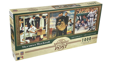 Saturday Evening Post Norman Rockwell Baseball 1000 Piece Panoramic Puzzle    