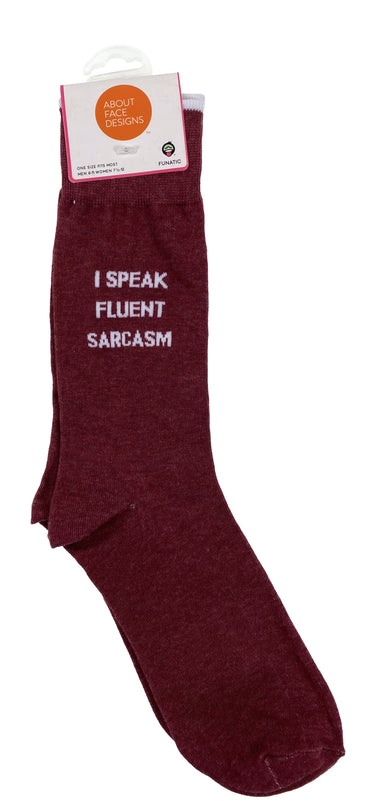 Funatic Crew Socks I Speak Fluent Sarcasm    