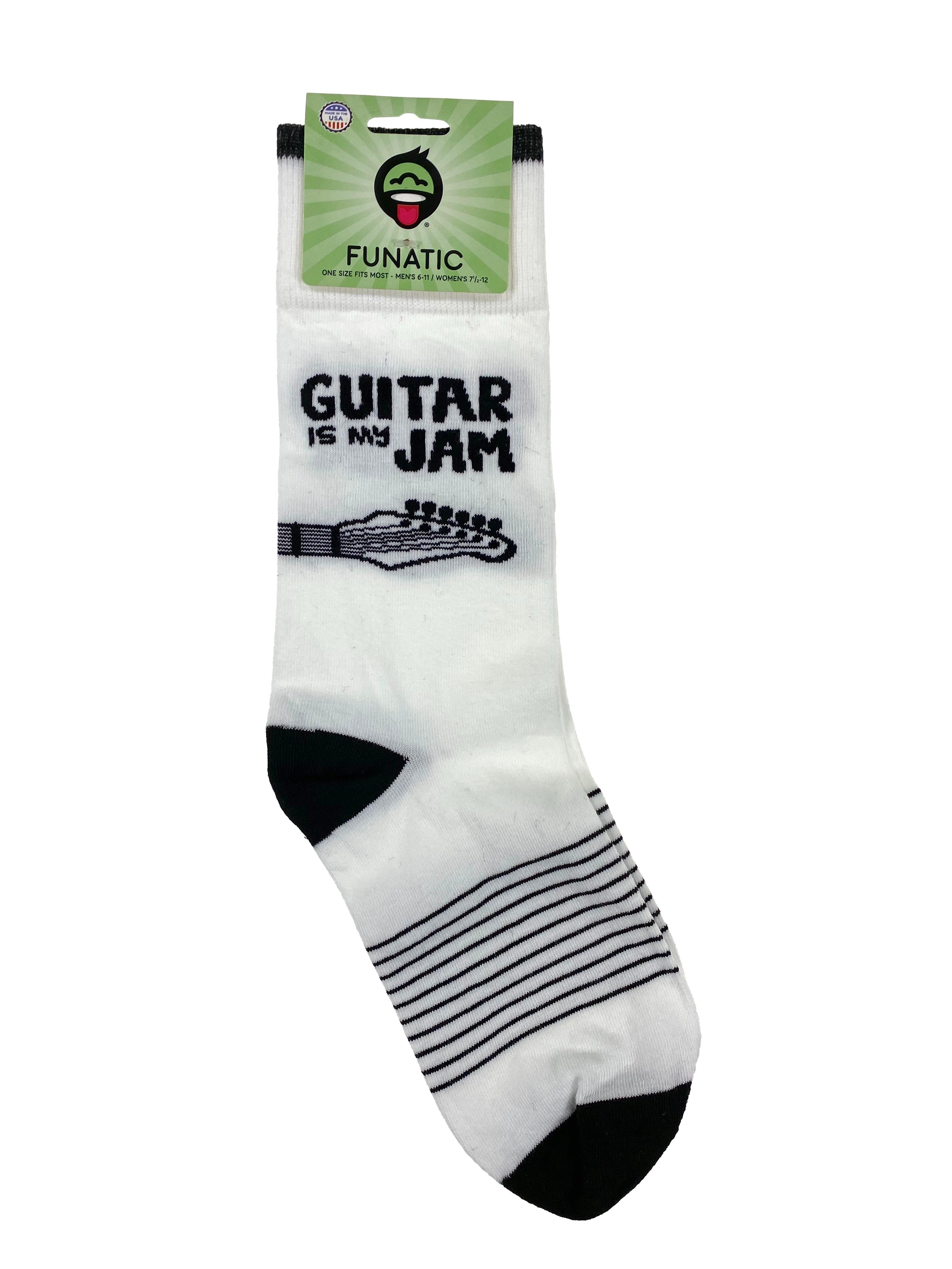 Funatic Crew Socks Guitar Is My Jam    