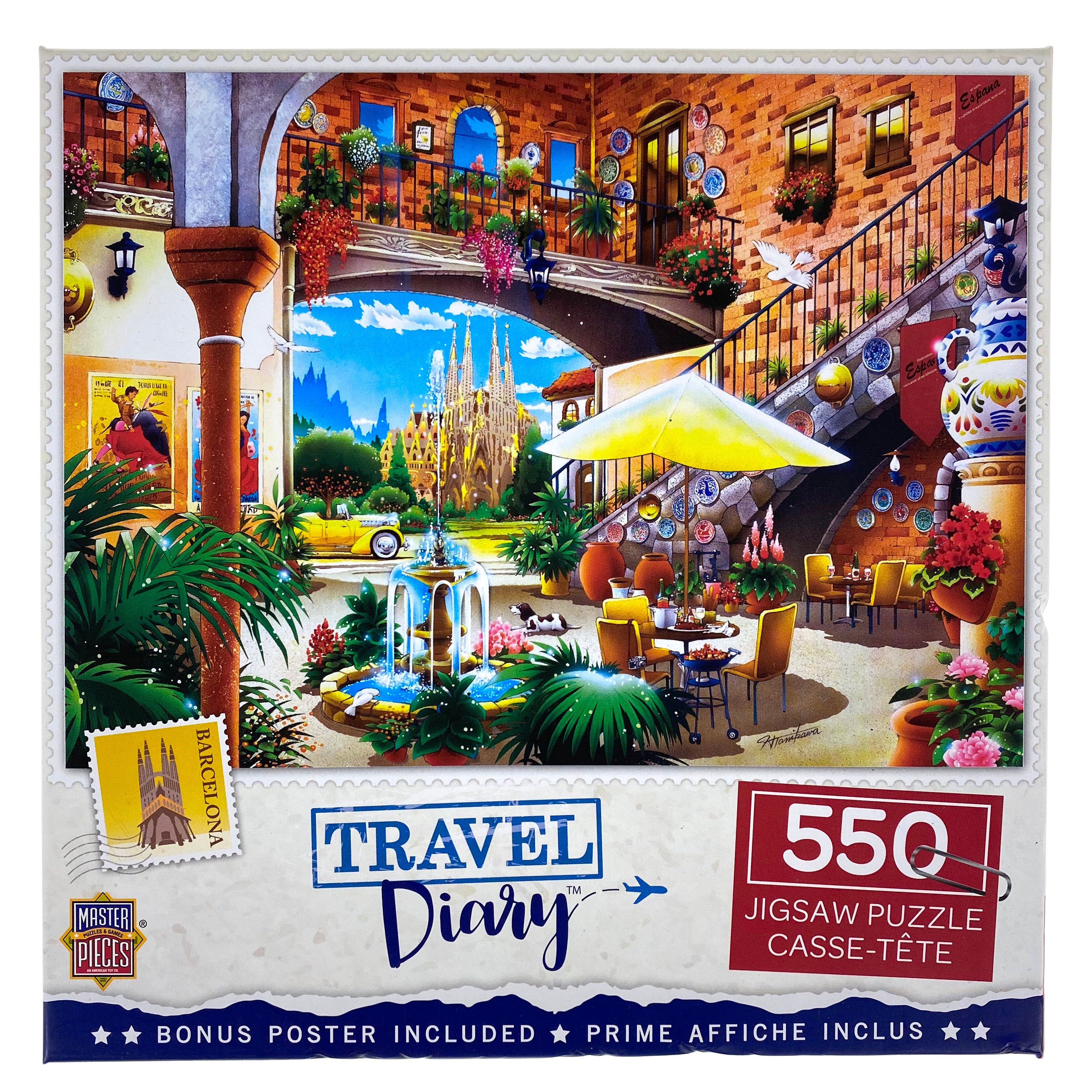 Travel Diary Barcelona 550 Piece Puzzle    