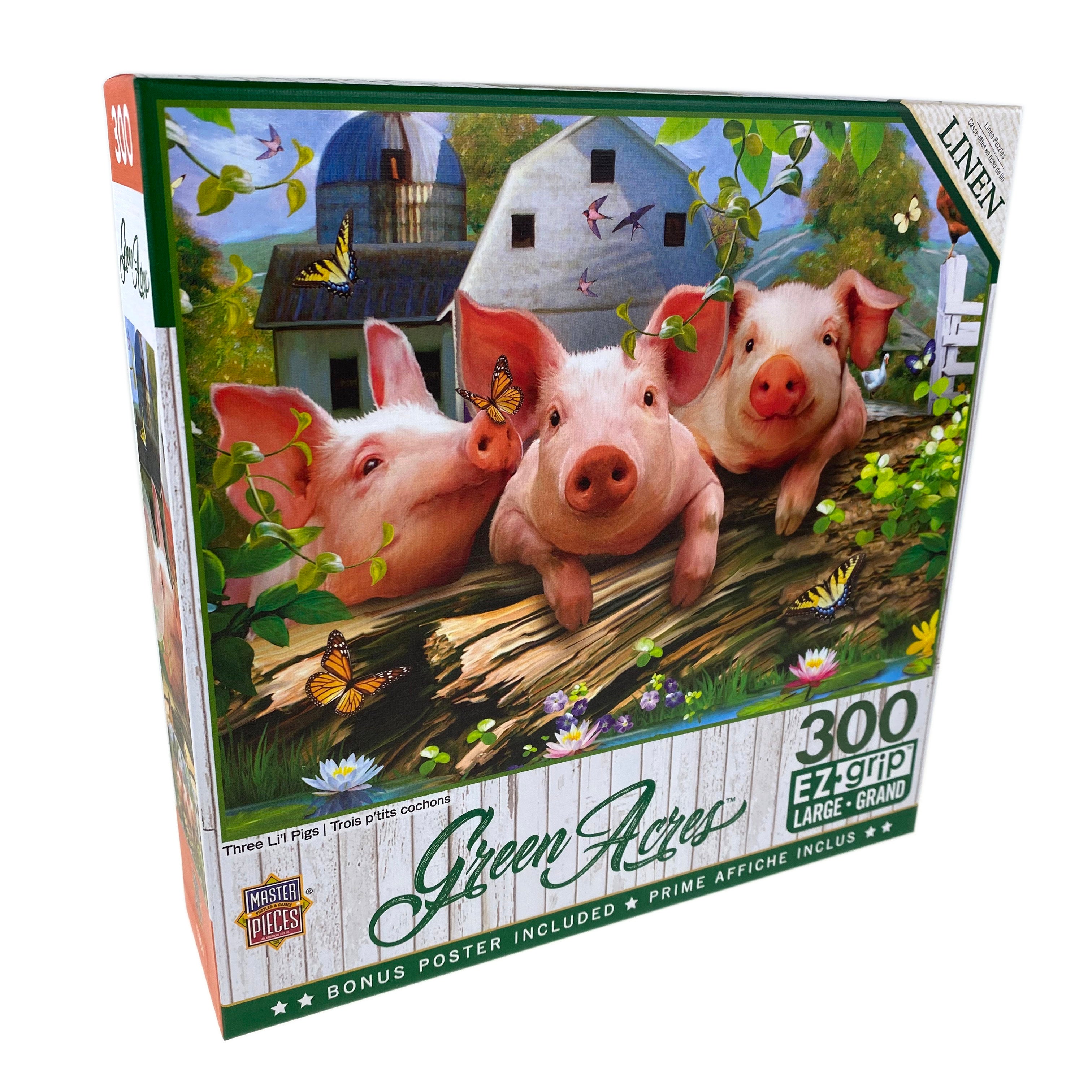 Three Li'l Pigs 300 Piece Large Format Puzzle    