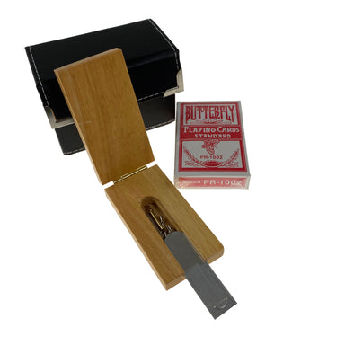 Travel Cribbage Board and Cards With Leatherette Case    