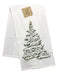 Gold And Green Tree - Flour Sack Kitchen Towel    