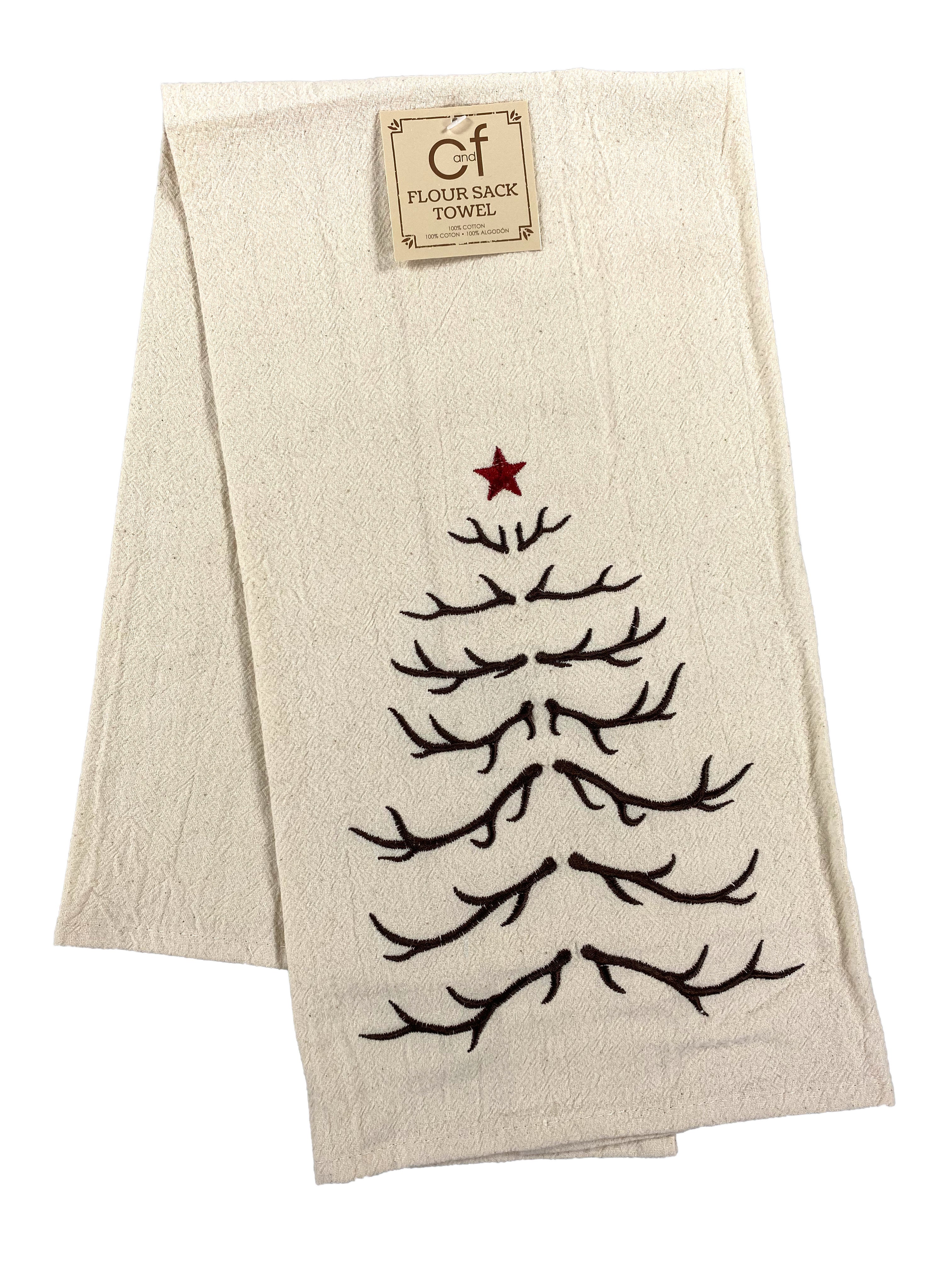 Antler Tree - Flour Sack Kitchen Towel    