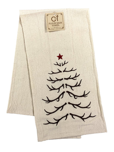 Antler Tree - Flour Sack Kitchen Towel    