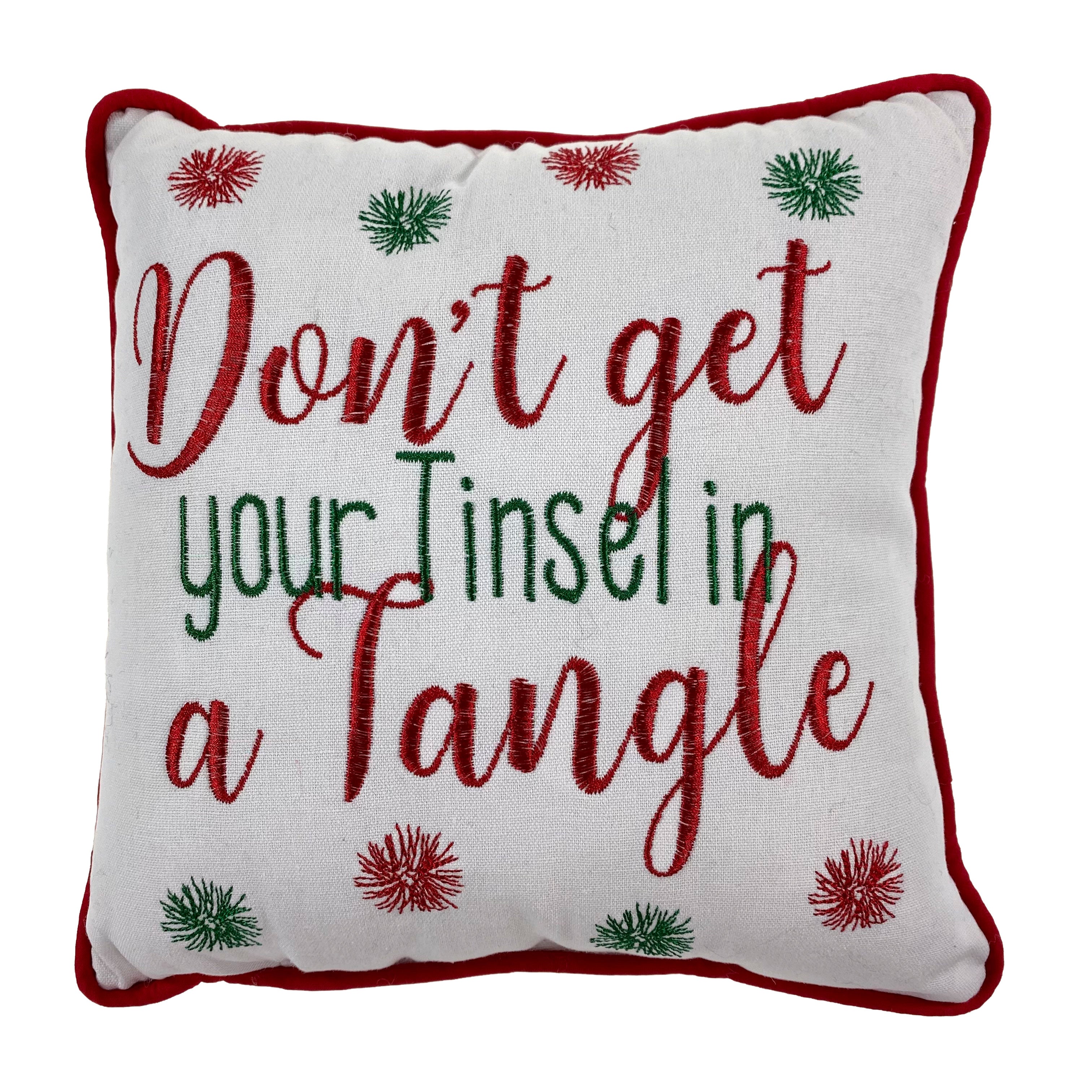 Throw Pillow - Don't Get Your Tinsel In A Tangle    