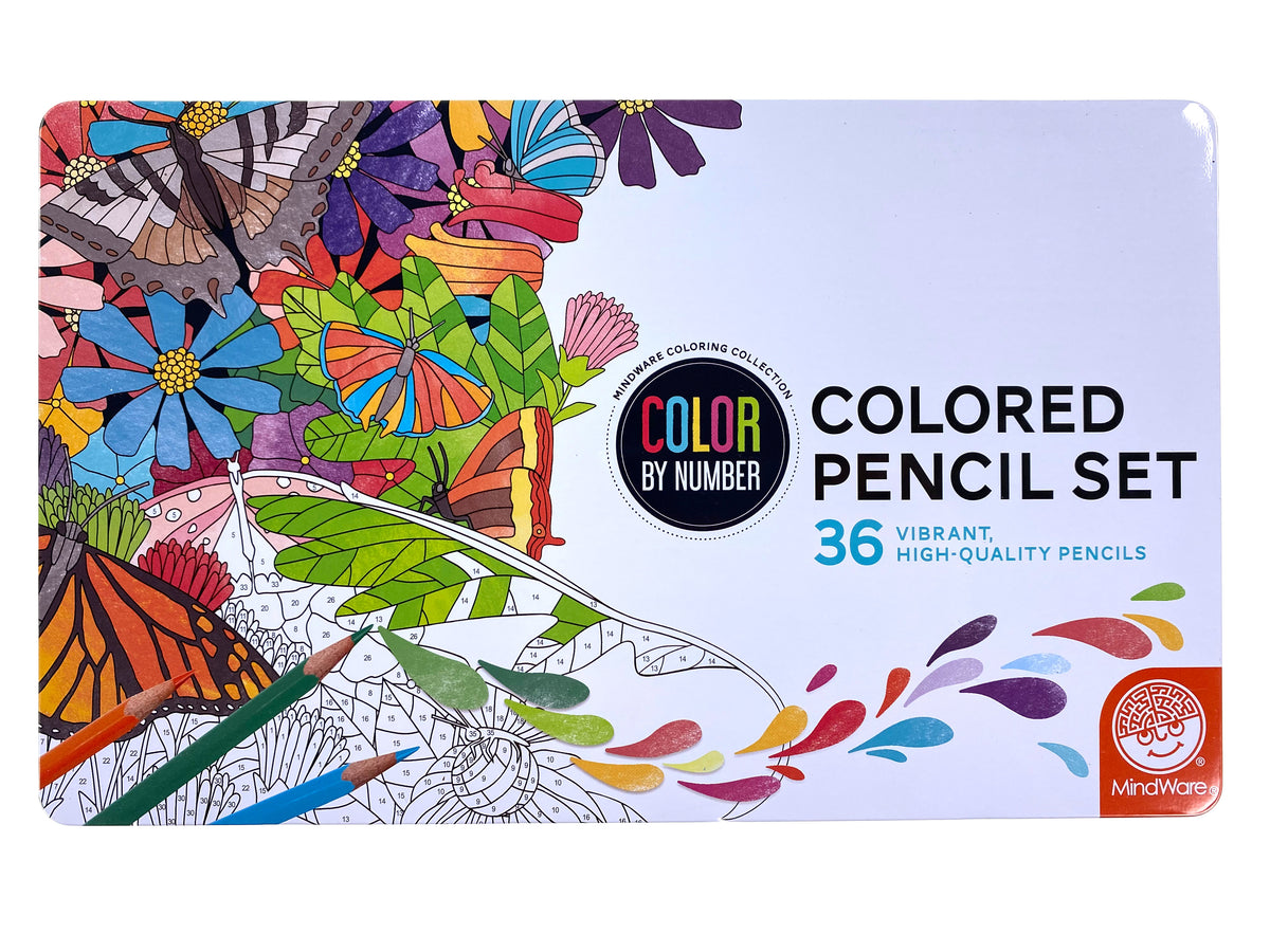 36 Color By Number Colored Pencil Set — Bird in Hand