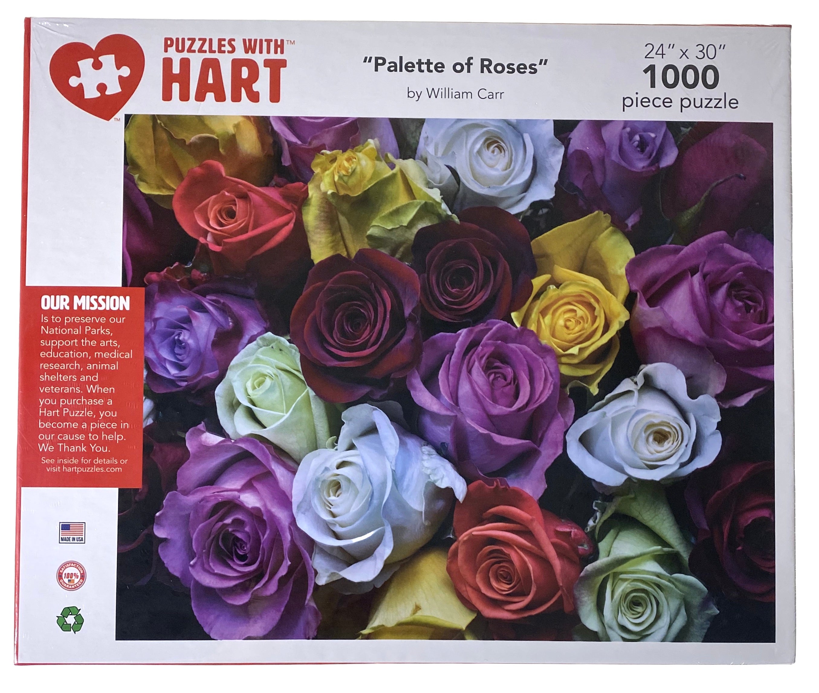 Palette Of Roses 1000 Piece Puzzle    