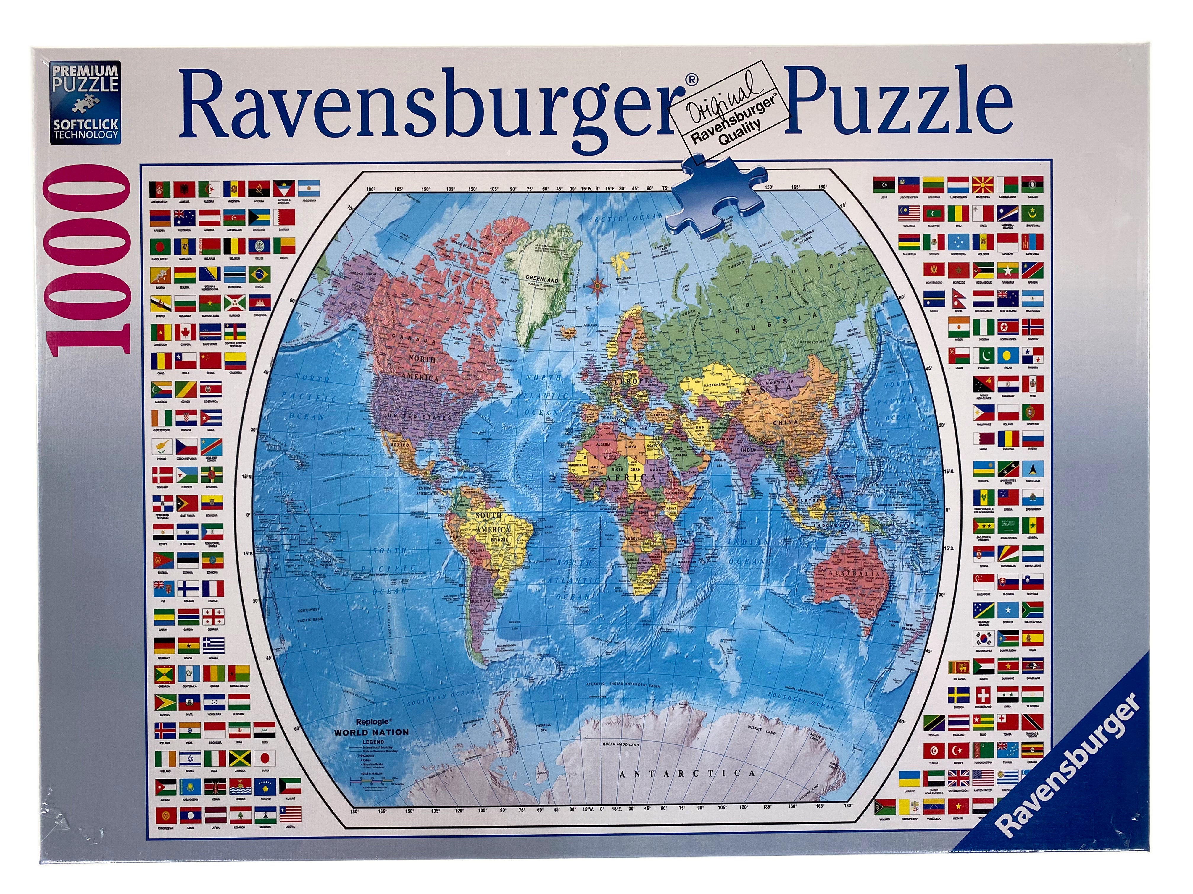 Political World Map 1000 Piece Puzzle    