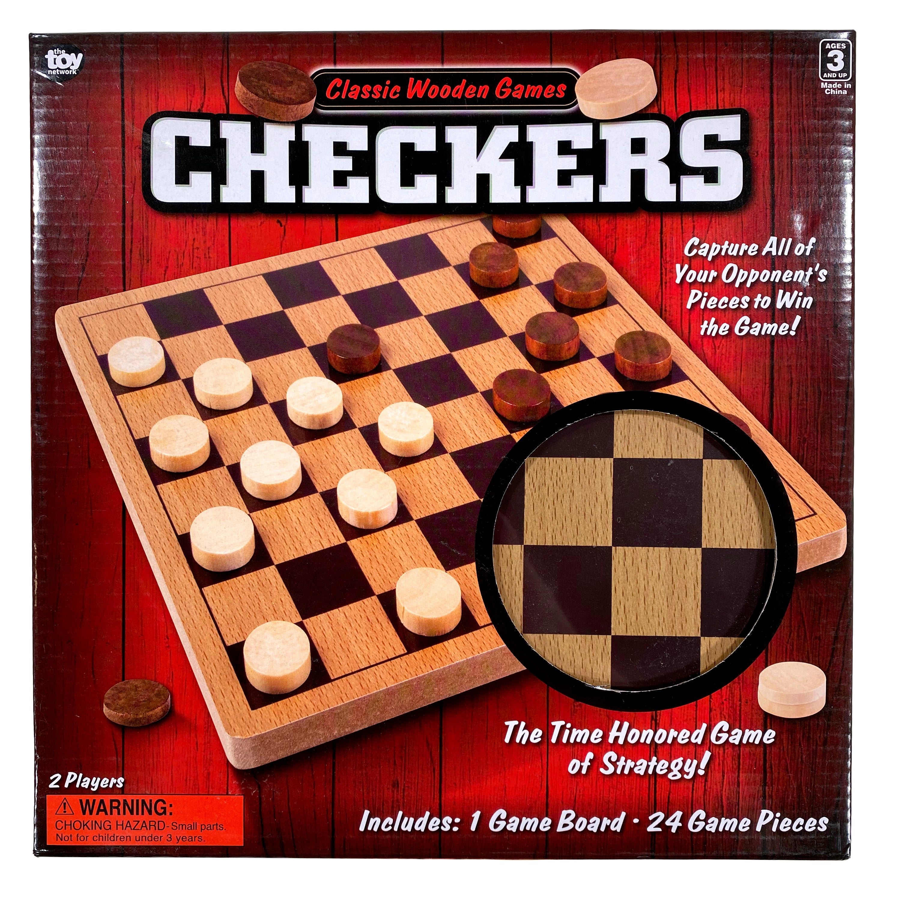Classic Wooden Game - Checkers    