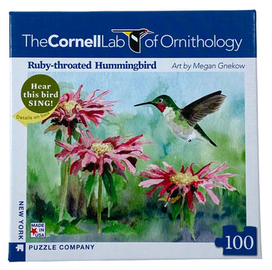 The Cornell Lab of Ornithology Ruby Throated Hummingbird 100 Piece Mini Puzzle    
