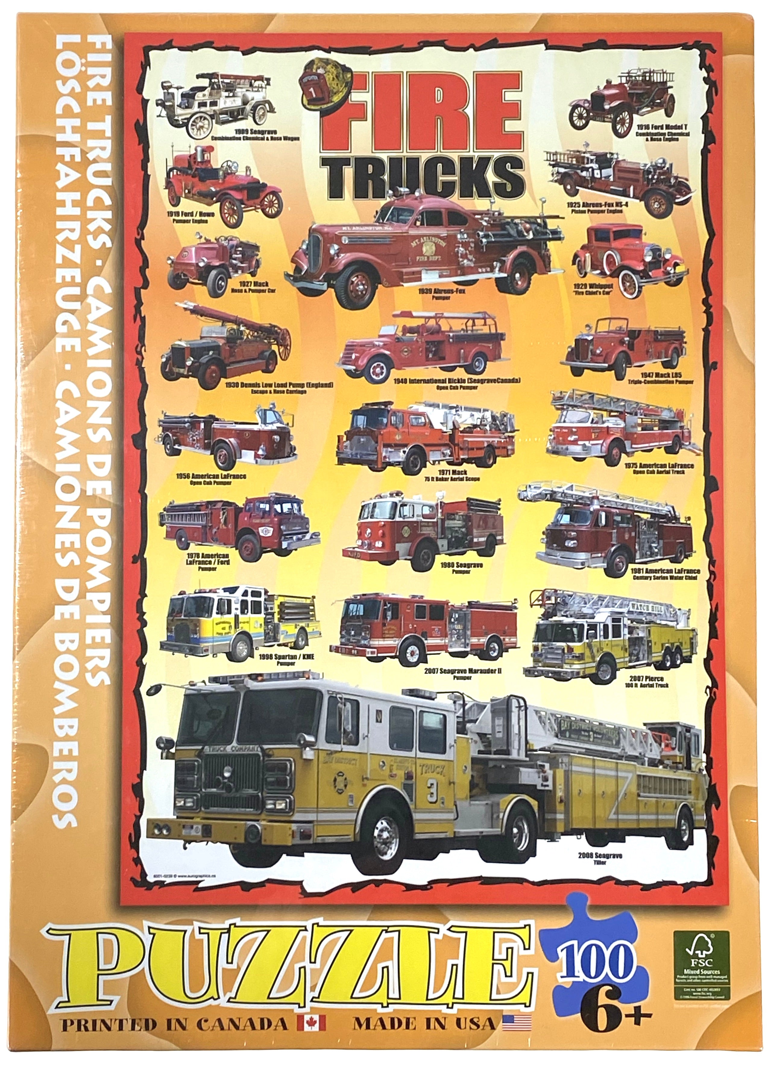 Fire Trucks 100 Piece Puzzle    